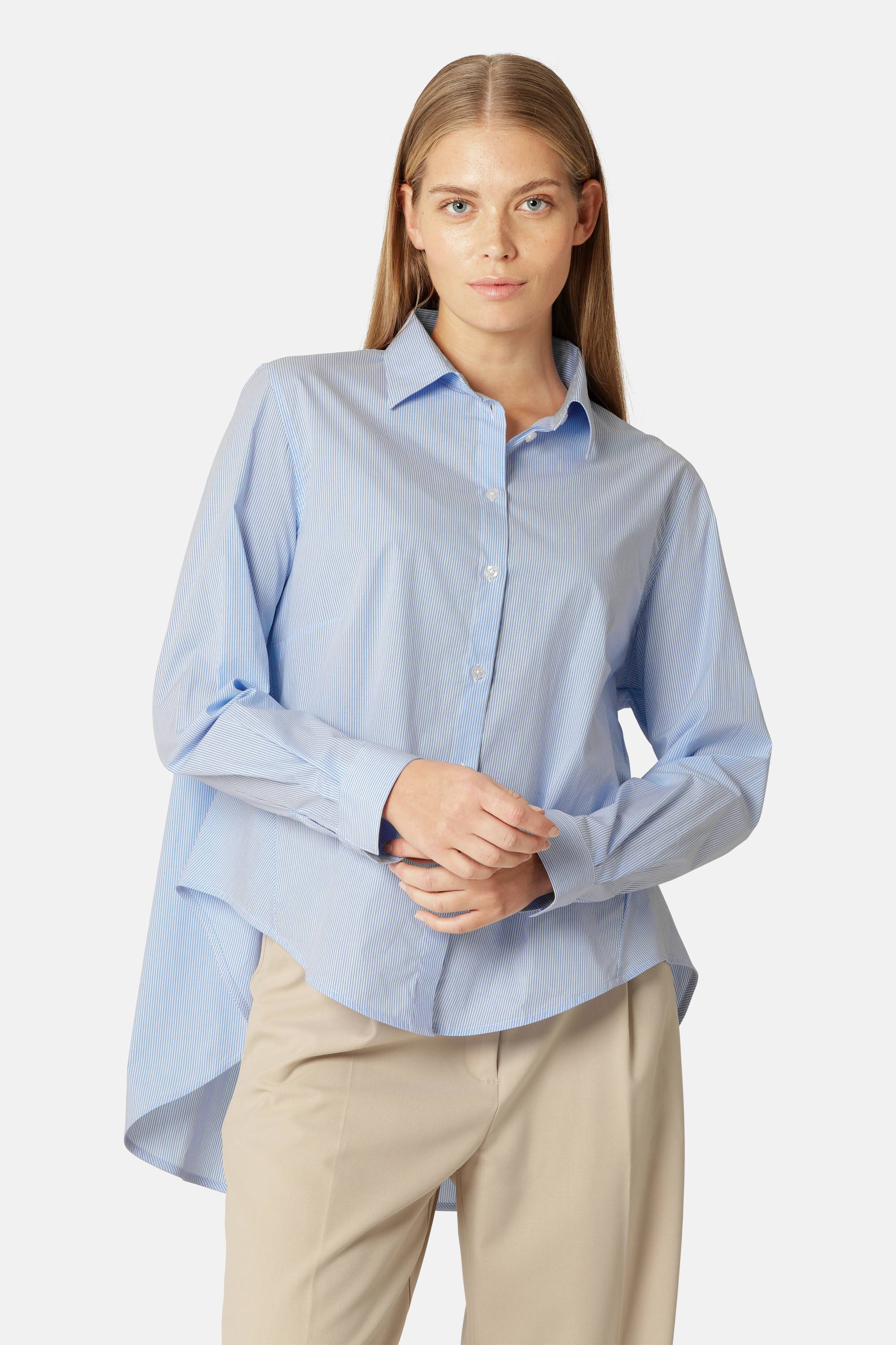 Skjorta Med Fall Baktill Ränder - Heather